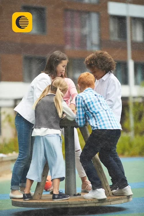 Two students at school